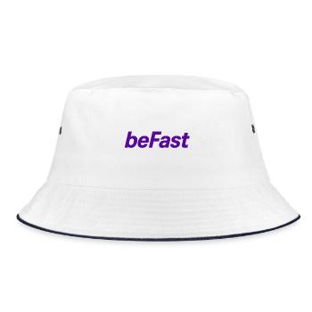 Lettrage BeFast en violet - Bob - blanc/marine - Devant
