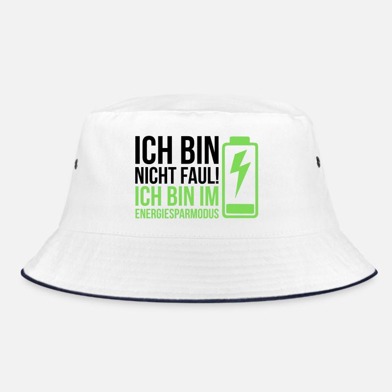 I'm not lazy – I'm in power saving mode - Bucket Hat - white/navy