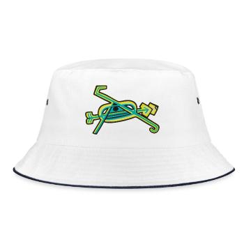 Kaleido Eye Glyph - Bucket Hat - white/navy - Front