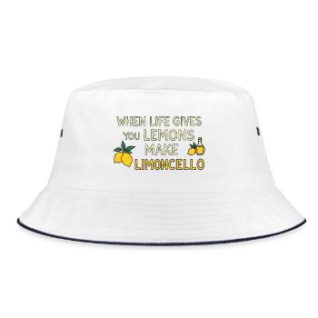 Quand la vie vous donne des citrons, faites du limoncello – Humour - Bob - blanc/marine - Devant