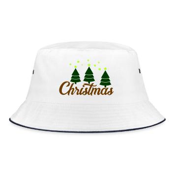 christmas - Bucket Hat - Weiß/Navy - Vorne