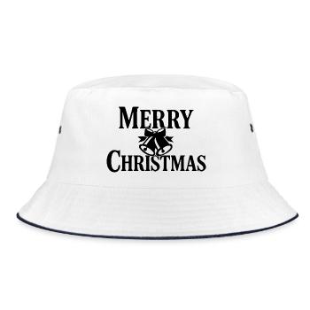 Style classique de Joyeux Noël avec cloches - Bob - blanc/marine - Devant