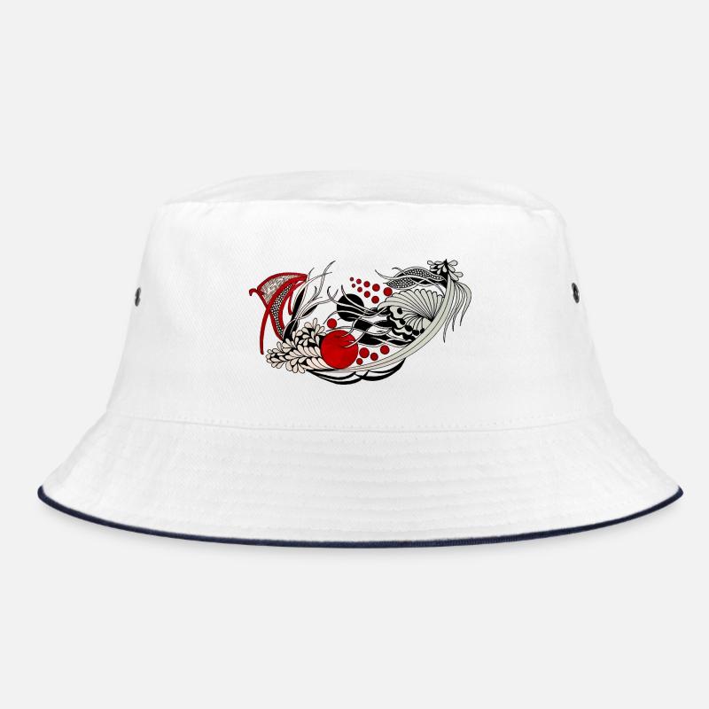 Flowing Flower Shell Waves Bucket Hat