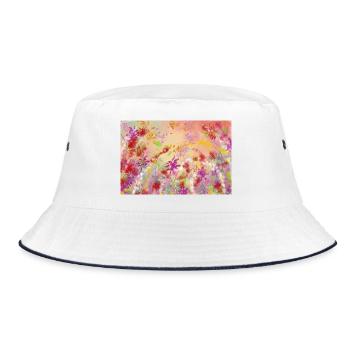 Motif de tourbillon de couleurs Pastel Blossoms - Bob - blanc/marine - Devant