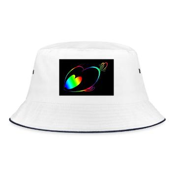 Filou-Speed-Poster - Bucket Hat - Weiß/Navy - Vorne