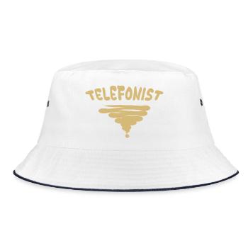 Occupation: Telephone operator - Bucket Hat - white/navy - Front