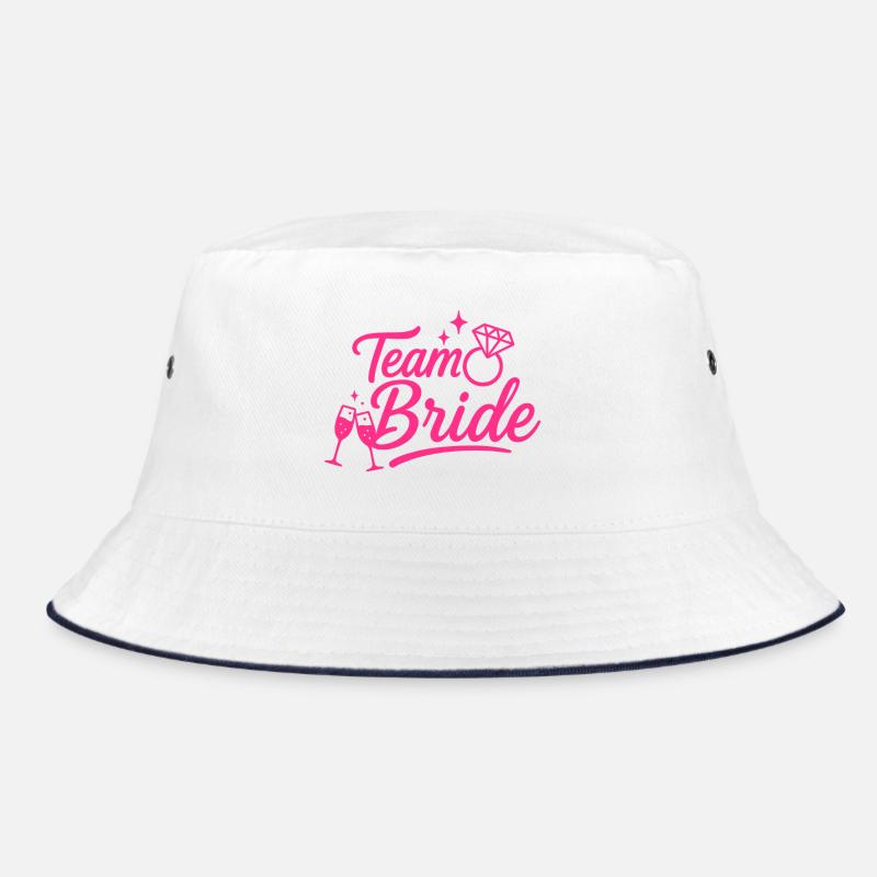 Team Braut Pink Diamond - Bucket Hat - Weiß/Navy