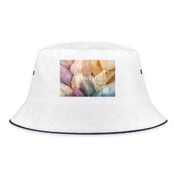 Design minimaliste transparent en verre - Bob - blanc/marine - Devant