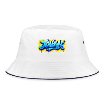 GRAFFITI NAME JOHAN FOR  PERFECT GIFT PRINTABLE  - Bob - blanc/marine - Devant