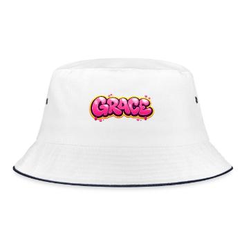 GRACE GRAFFITI NAME FOR PERFECT GIFT PRINTABLE on  - Bob - blanc/marine - Devant