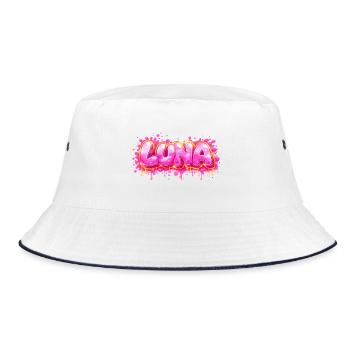LUNA GRAFFITI NAME FOR PERFECT GIFT PRINTABLE  - Bob - blanc/marine - Devant