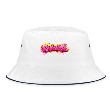 RAPHAELLE GRAFFITI NAME FOR PERFECT GIFT PRINTABLE - Bucket Hat - white/navy - Front