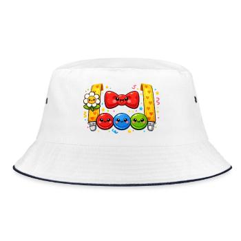 Clown Costume Carnival Carnival Gift - Bucket Hat - white/navy - Front