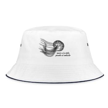 Jellyfish - soft on the look, spicy on contact - Bucket Hat - white/navy - Front
