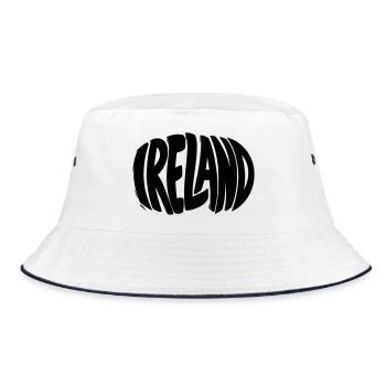 Ireland - Ireland Lettering - Bucket Hat - white/navy - Front