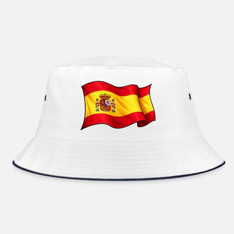 Spanish Flag Wave Design Bucket Hat