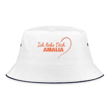 LoveYou Amalia - Bucket Hat - white/navy - Front