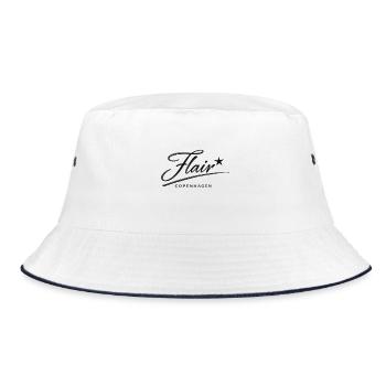 Flair Copenhagen logo - Bucket Hat - white/navy - Front