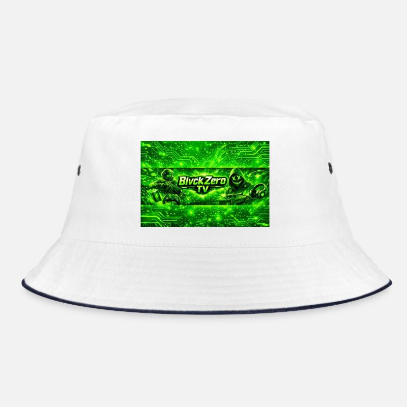 Neon Cyber Militär Logo Bucket Hat