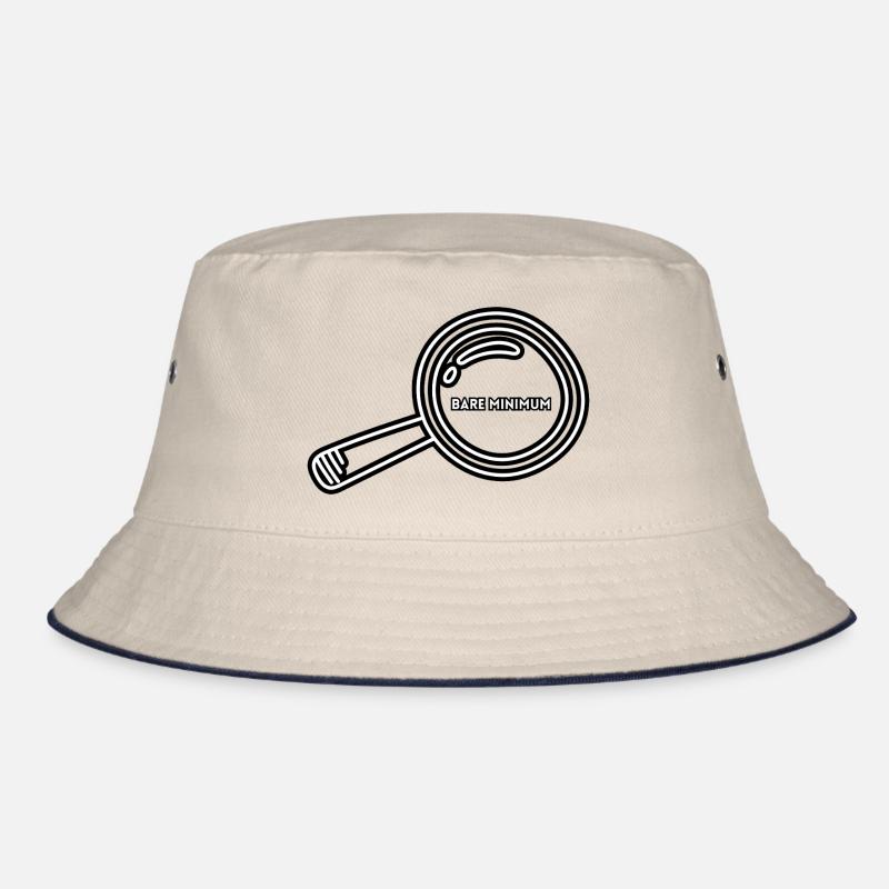 Bare Minimum Magnifying Glass Minimalist Design Bucket Hat