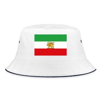 Drapeau Lion et Soleil d’Iran Historique - Bob - blanc/marine - Devant