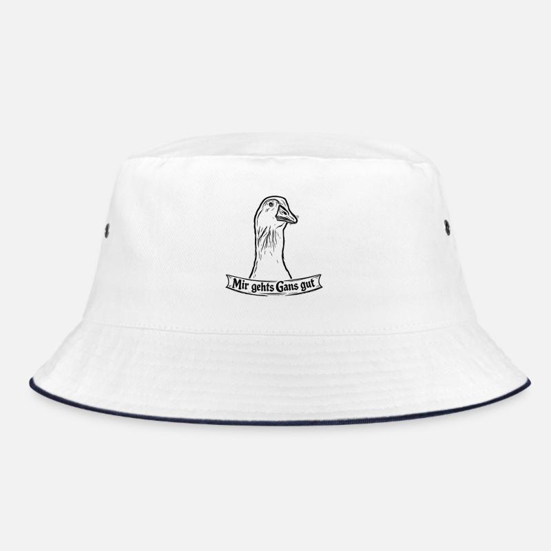 Goose - Bucket Hat - white/navy