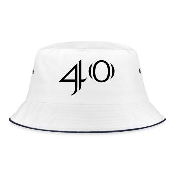 40. 40 YEARS. 40th ANNIVERSARY. 40 YEARS ANNIVERSARY. - Bucket Hat - white/navy - Front