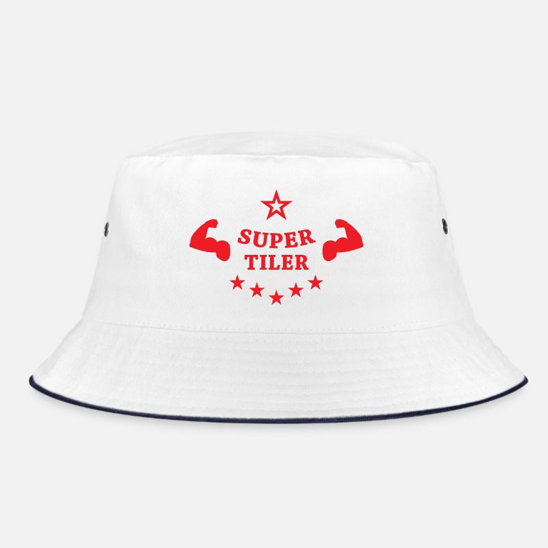 Super tiler - Bucket Hat - white/navy