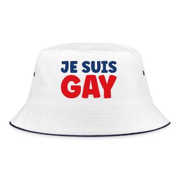 Je suis gay - Bob - blanc/marine - Devant
