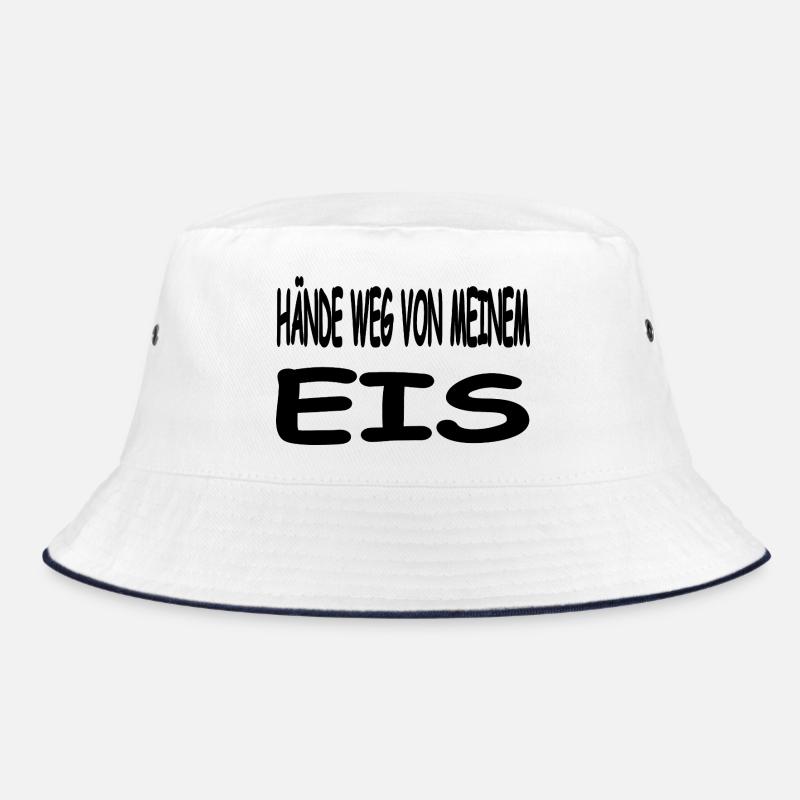 Eis - Bucket Hat - Weiß/Navy