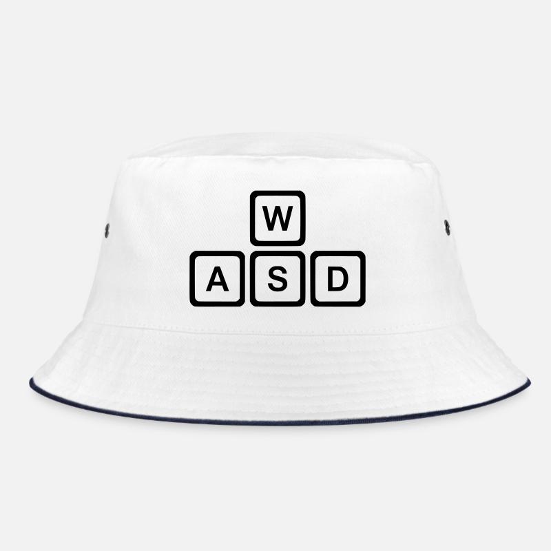 WASD Keys PC Gaming Nerd Vector Bucket Hat