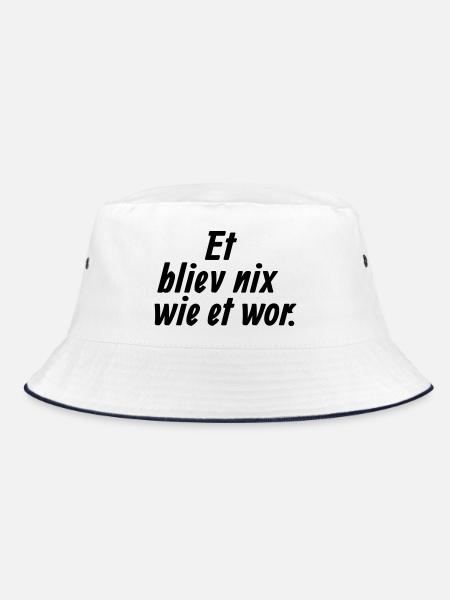 Et bliev nix wie et wo - Et Kölsche Jrundjesetz §5 - Bucket Hat - Weiß/Navy