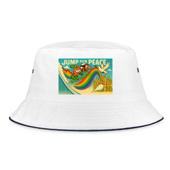 Chemise de sport amusante - Bob - blanc/marine - Devant