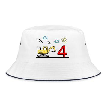 Excavator - Bucket Hat - white/navy - Front