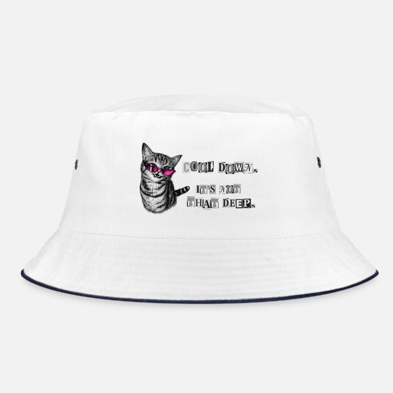 Cool Down – It's Not That Deep Cat Meme Bucket Hat