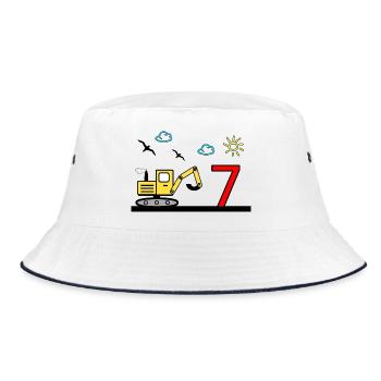 Excavator - Bucket Hat - white/navy - Front