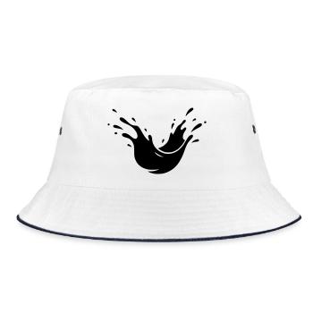 Mud Splash Dirt Splash - Bucket Hat - white/navy - Front