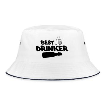 Best Drinker - Bucket Hat - white/navy - Front