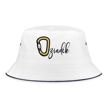 Camping-Kletter-Opa - Bucket Hat - Weiß/Navy - Vorne