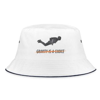 Dive Into Gravity: A Choice - Bucket Hat - white/navy - Front