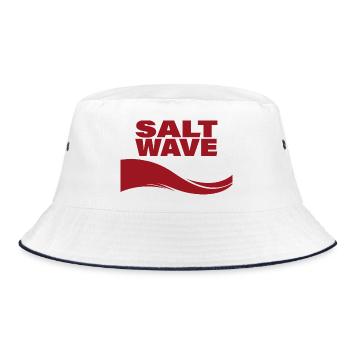 SALT WAVE - Bucket Hat - Weiß/Navy - Vorne