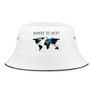 Where to Next Travel Adventures - Bucket Hat - white/navy - Front