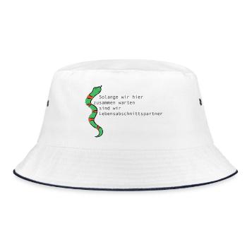 LIFE STAGE PARTNER - Bucket Hat - white/navy - Front