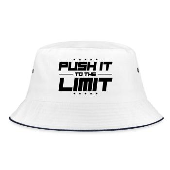 Push It To The Limit - Bucket Hat - white/navy - Front