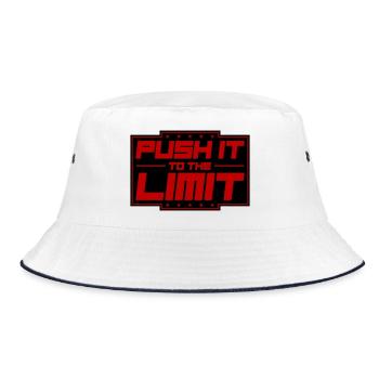 Push It To The Limit - Bucket Hat - white/navy - Front