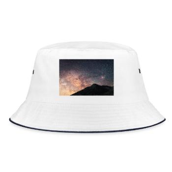 Close-up of the milky way on Agrafa Mountains - Bucket Hat - white/navy - Front