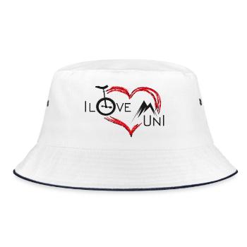 Unicycle | Unicycling Freestyle Downhill - Bucket Hat - white/navy - Front