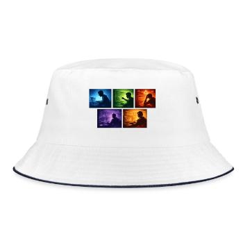 Neon Coding: Screen Worlds - Bucket Hat - white/navy - Front