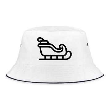 Santa's sleigh - Bucket Hat - white/navy - Front