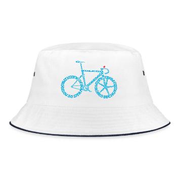 KOLESO "BASEŃ" - Bucket Hat - white/navy - Front